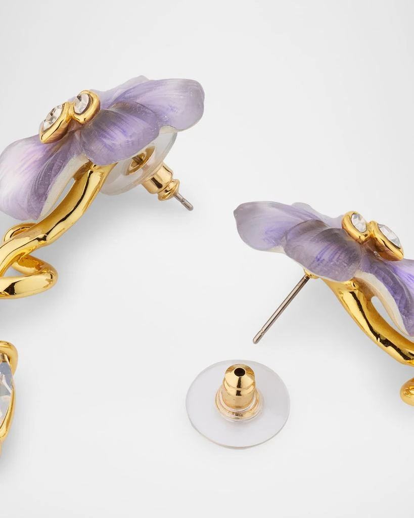 Alexis Bittar Pansy Lucite Crystal Drop Post Earrings 4