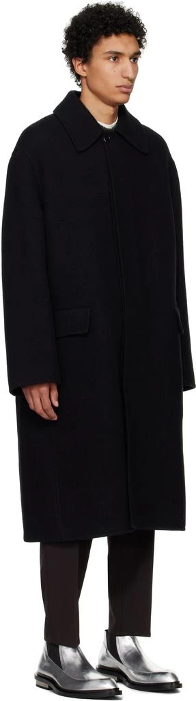 Jil Sander Black Sport Felt Coat 2