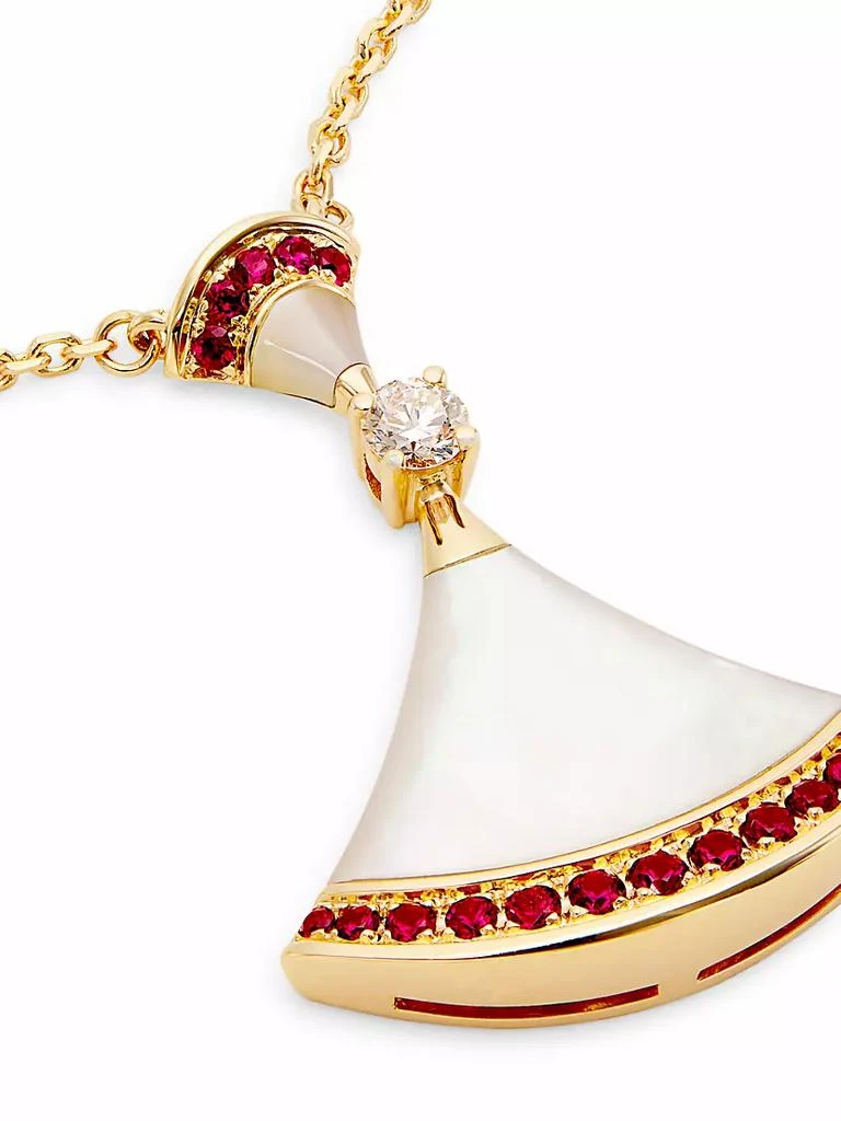 BVLGARI ​Divas' Dream 18K Rose Gold, Mother-Of-Pearl & Diamond Pendant Necklace 4