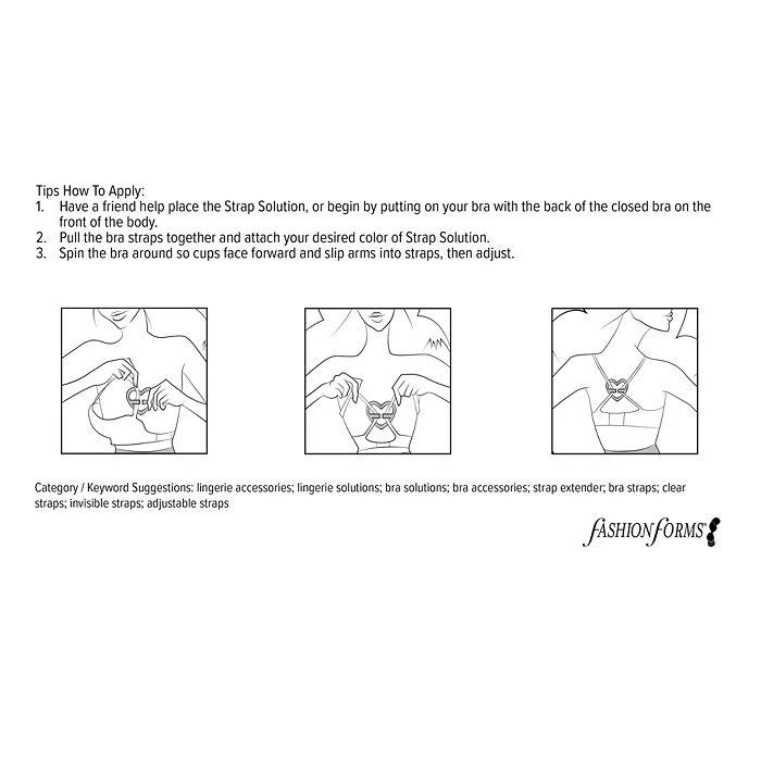 Fashion Focus Strap Solutions Bra Converters, Set of 3 3
