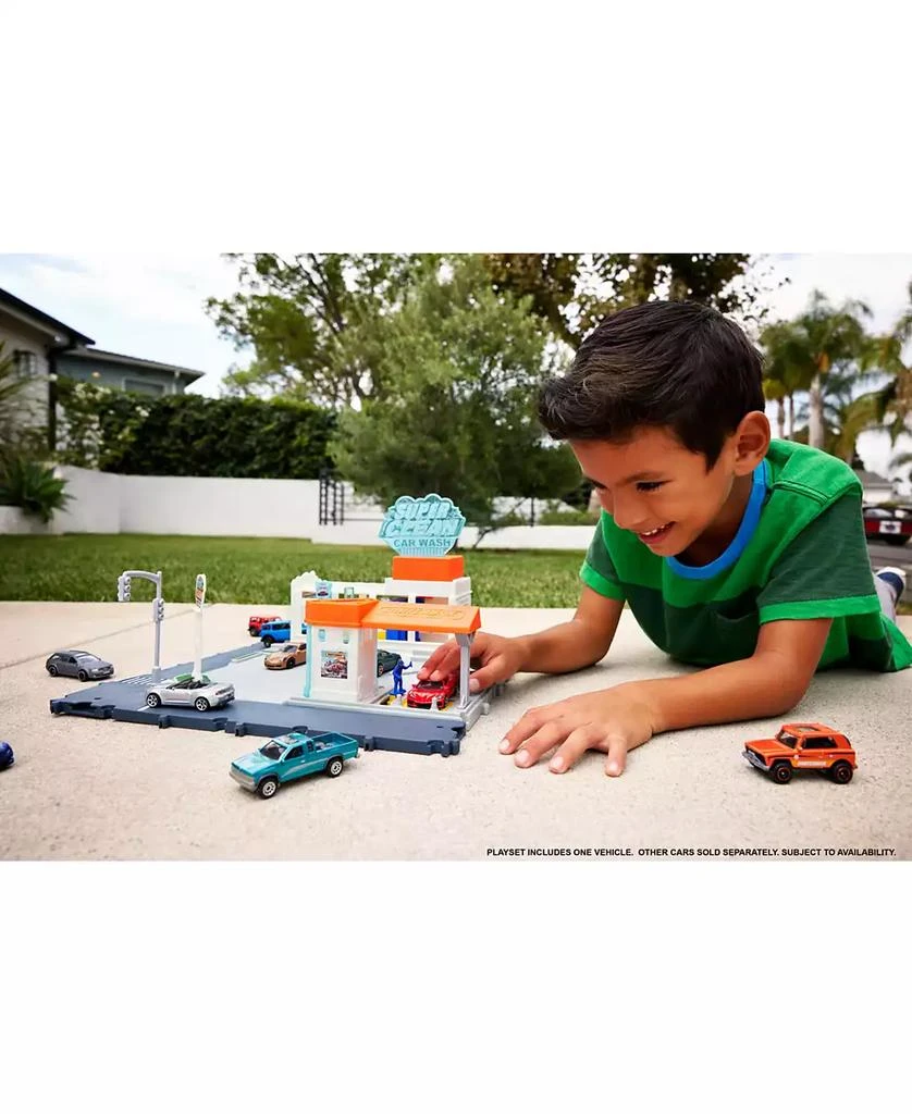 Matchbox Cars Playsets, Super Clean Carwash with 1 Matchbox Car 2