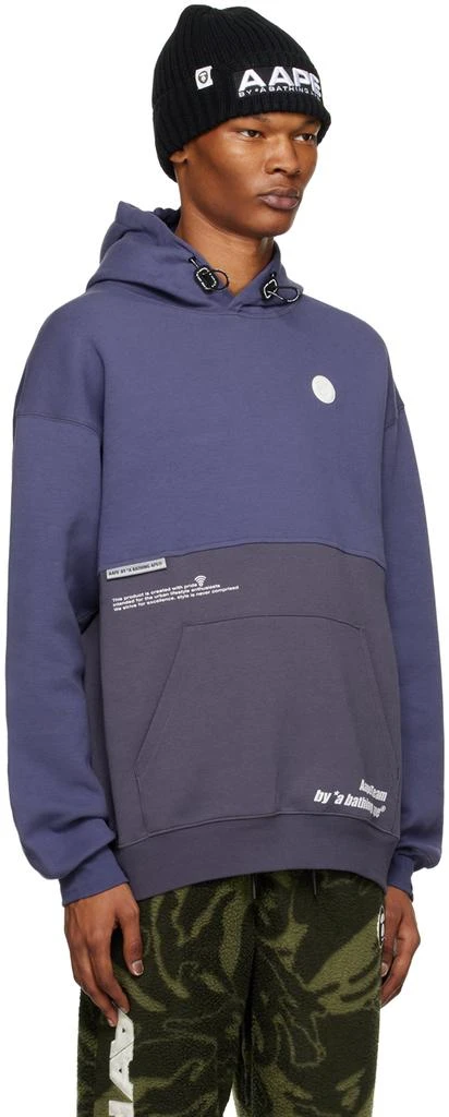 AAPE by A Bathing Ape Purple Paneled Hoodie 2