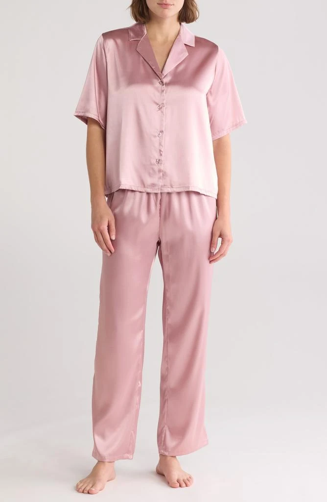 Nicole Miller Satin Boxy Pajamas 1