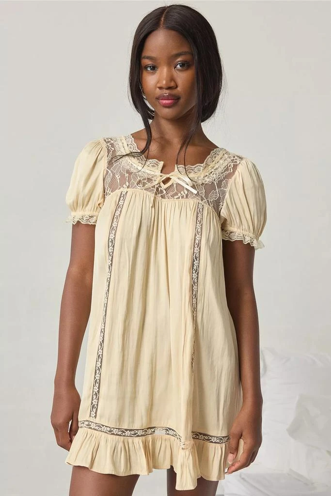 Out From Under Out From Under Juniper Satin Lace Trim Sleep Dress 2