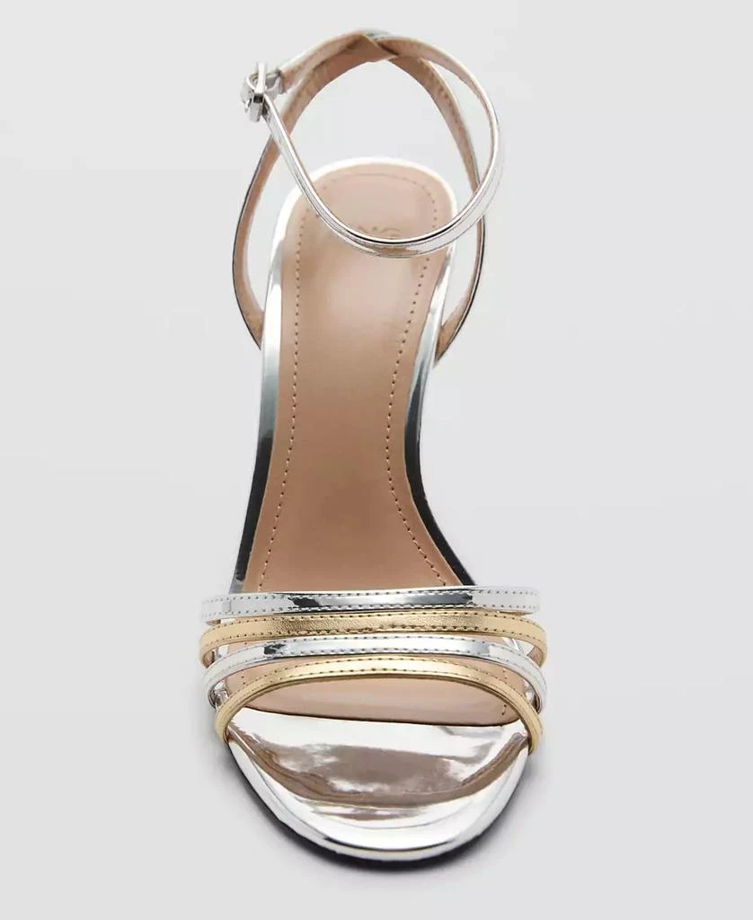 Mango Women's Combined-Strap Heeled Sandals 2