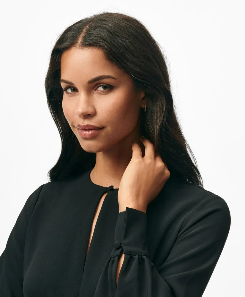 Brooks Brothers Keyhole Dress in Fine Twill Stretch Crepe 4