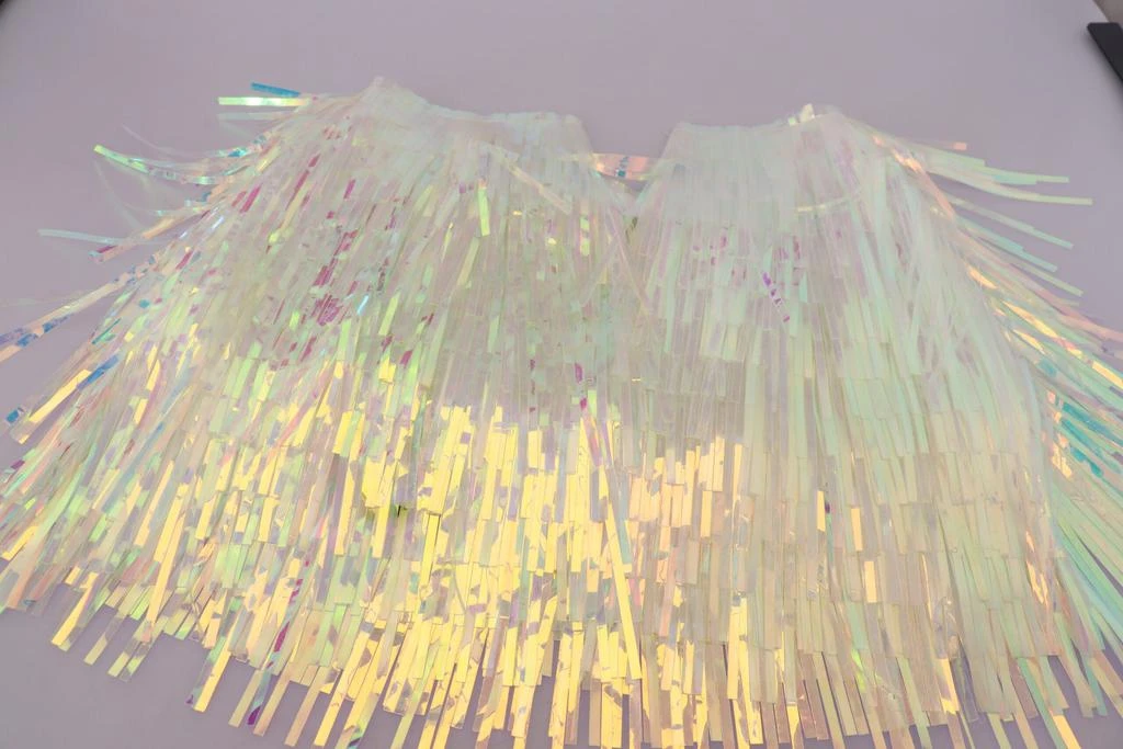 Dolce & Gabbana Multicolor Iridescent Fringed Tulle Skirt 4
