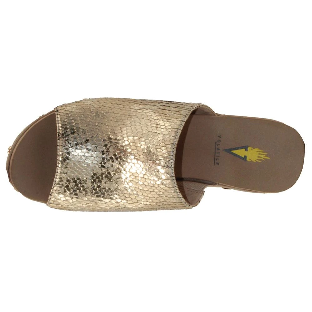 VOLATILE Ravine Metallic Studded Wedge Sandals 5
