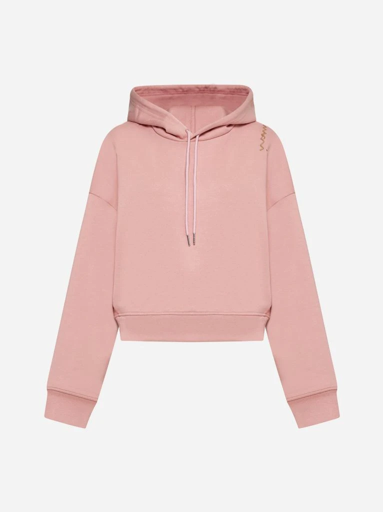 Marni Pink Marni Mending embroidery hoodie 1