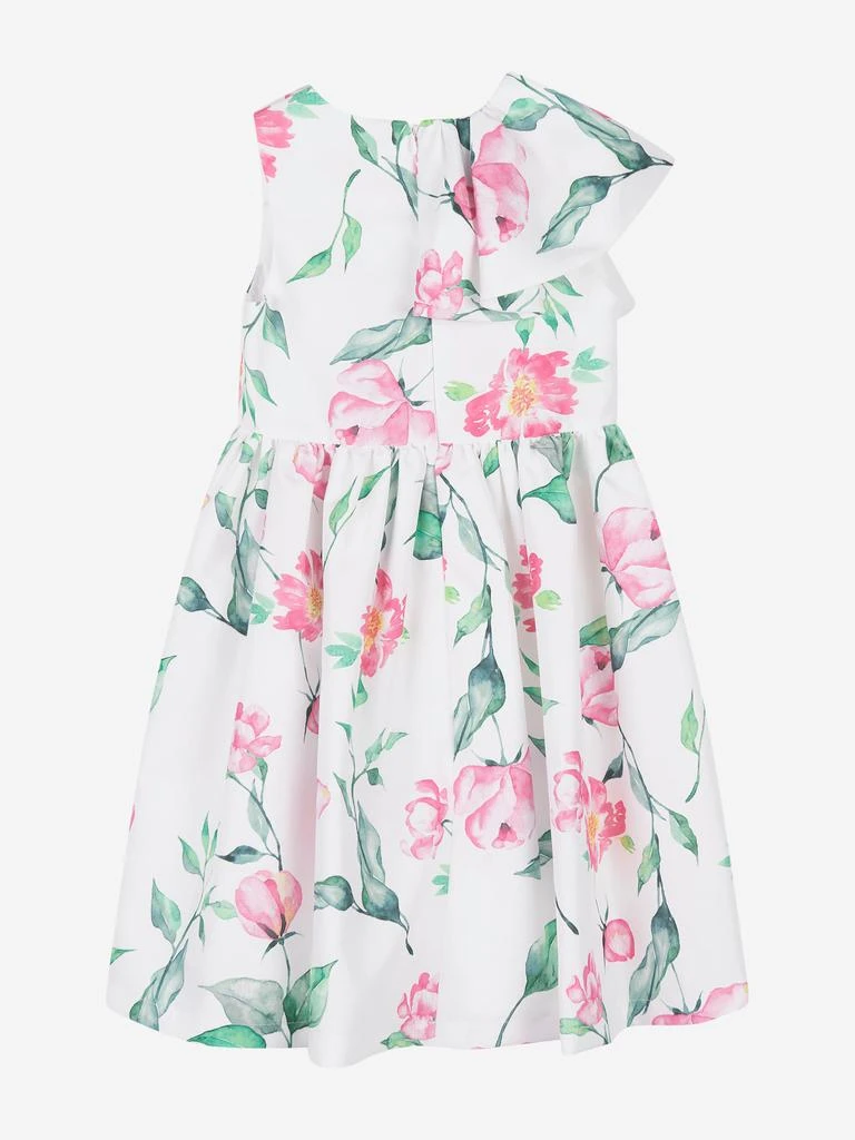 Mama Luma Mama Luma Girls Ruffle Floral Print Dress in White 4