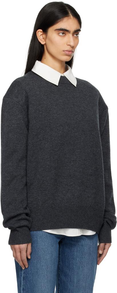 The Frankie Shop Gray Rafaela Padded Knit Sweater