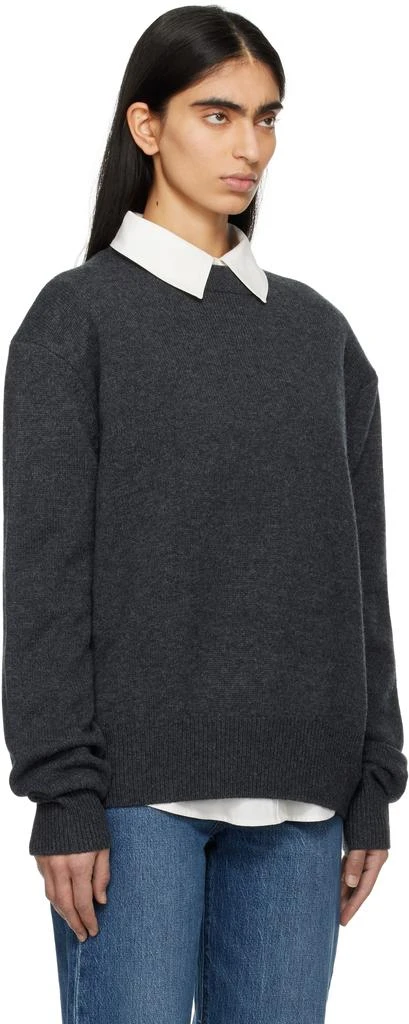 The Frankie Shop Gray Rafaela Padded Knit Sweater 2