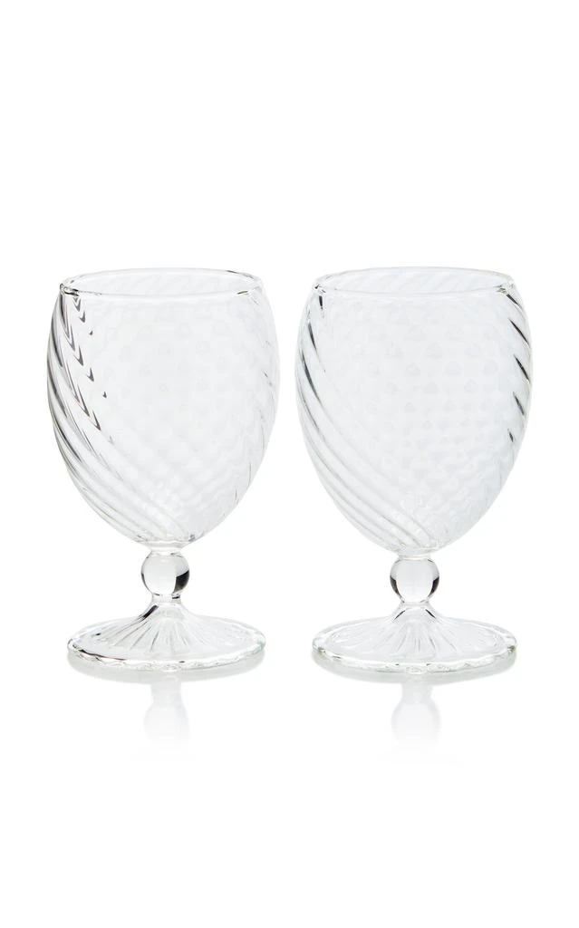 MoDA Moda Domus - Nucleo Set-of-Two Wine Glasses - Clear - Moda Operandi