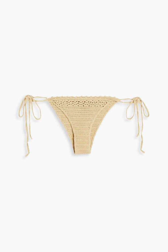 Cult Gaia Eshe crocheted cotton low-rise bikini briefs