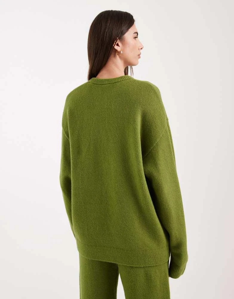 Adidas adidas Originals knitted jumper in olive green 4