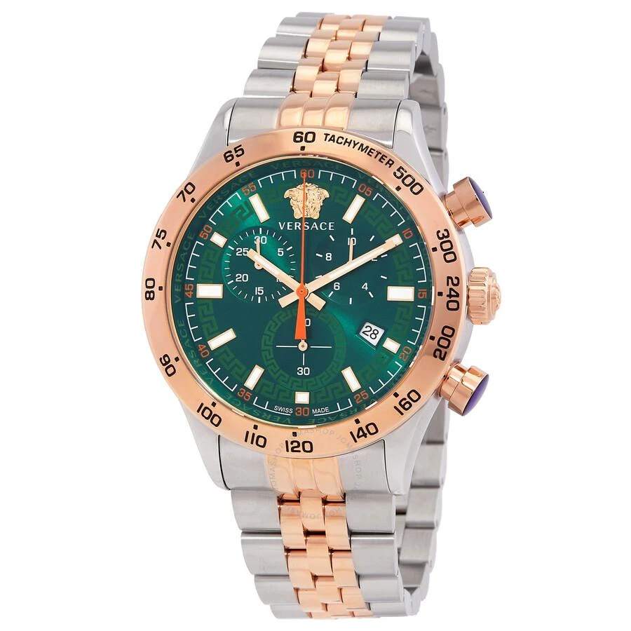 Versace Hellenyium Chronograph Quartz Green Dial Men's Watch VE2U00924 1