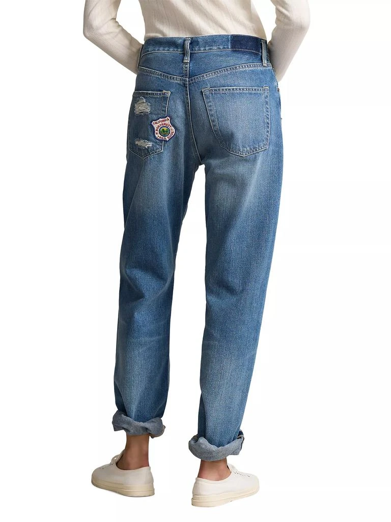 Ralph Lauren Embroidered Distressed Wide-Leg Jeans 5