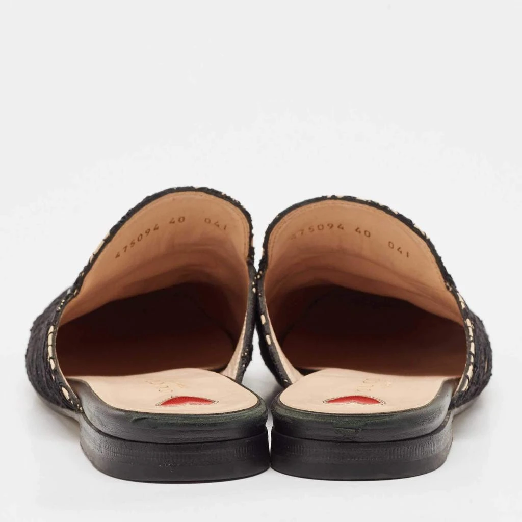 Gucci Gucci Black/Pink Lace and Leather Princetown Mules Sandals Size 40 5