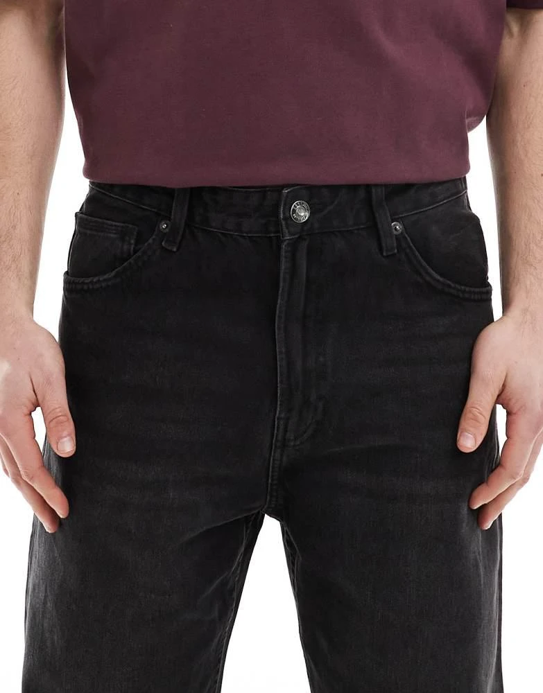 Bershka Bershka 90's straight jean in black 5