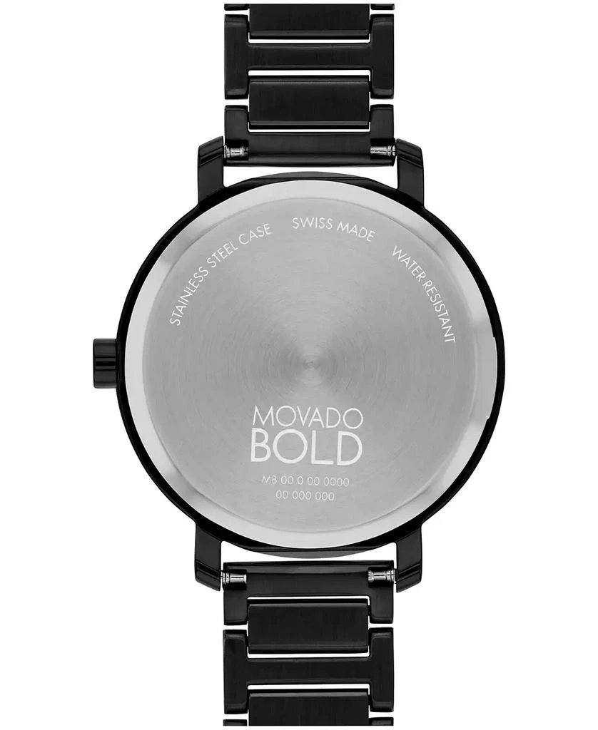 Movado Women's Bold Evolution 2.0 Swiss Quartz Ionic Plated Black Steel Watch 34mm 3
