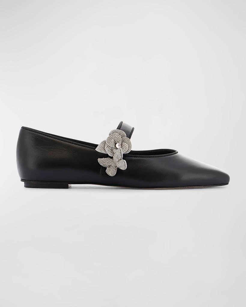 Sophia Webster Titania Leather Crystal Mary Jane Ballerina Flats 1