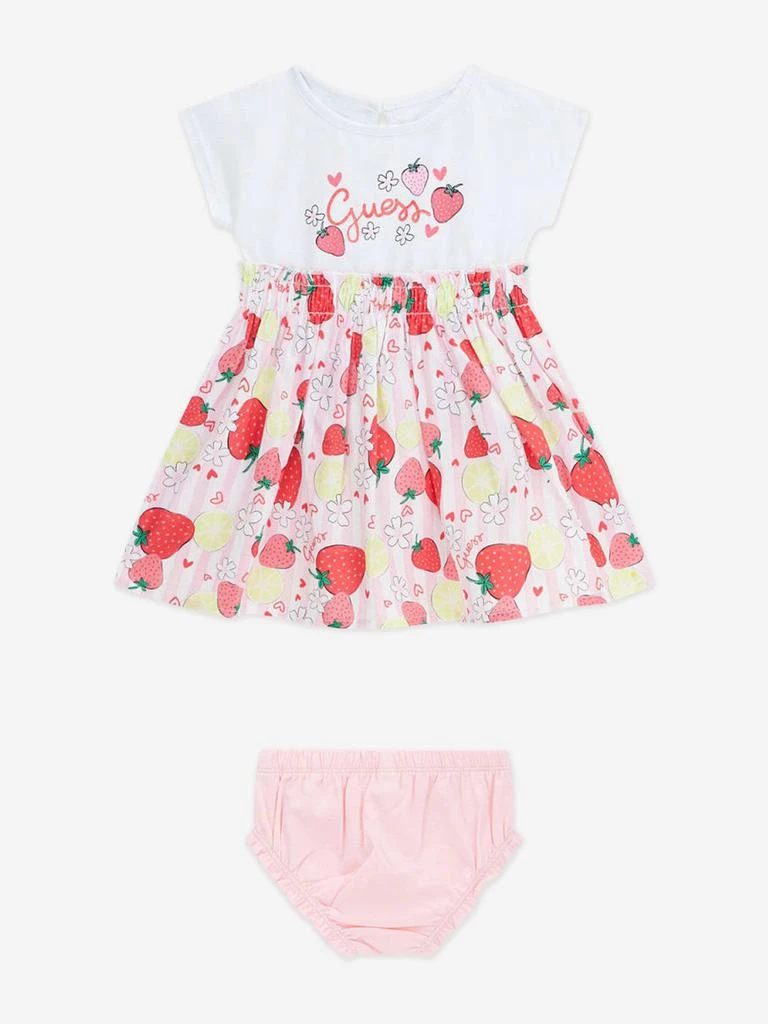 GUESS Guess Baby Girls Strawberry Dress with Knickers in Pink