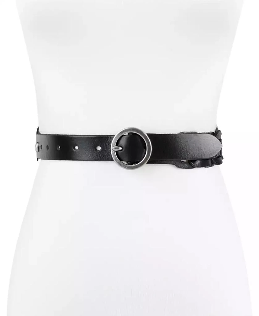 Tommy Hilfiger Women's Woven Leather Linked Casual Belt 6