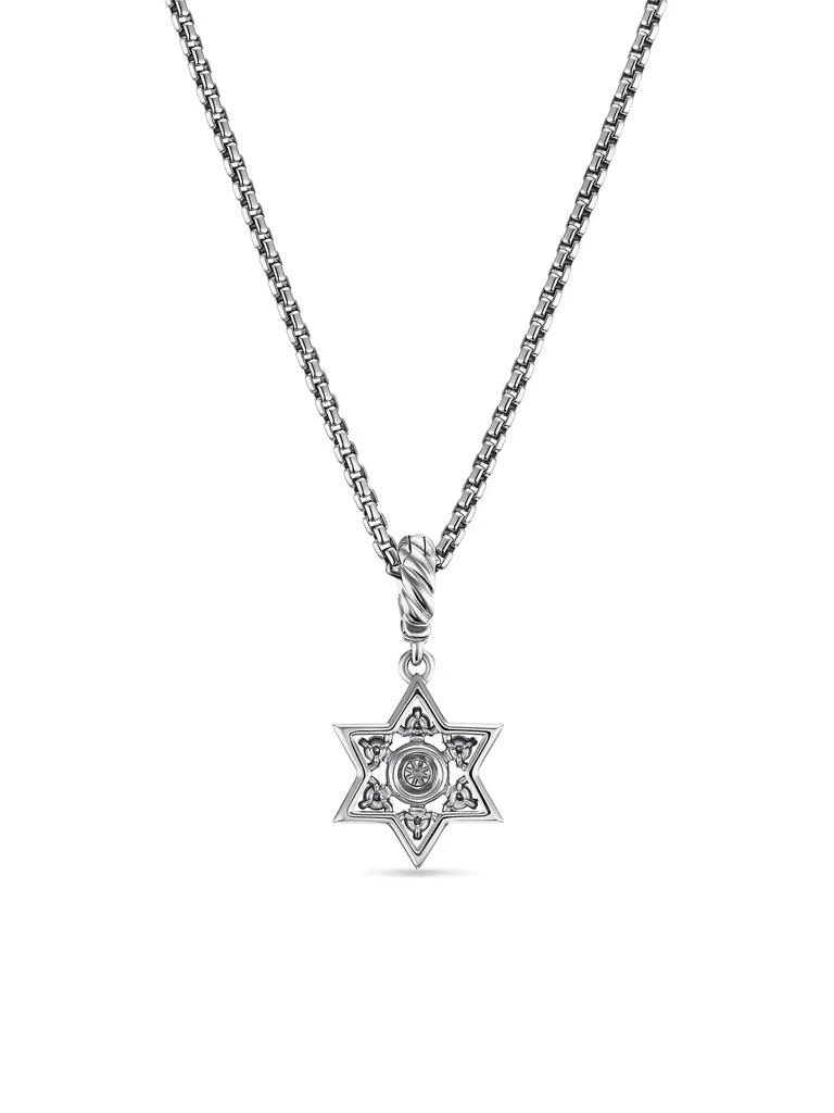 David Yurman Star of David Pendant Necklace in Sterling Silver with Diamonds, 10.4MM 3