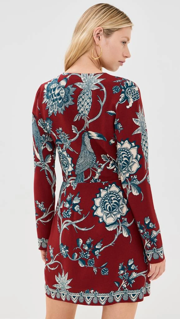 Farm Rio Tropical Landing Red Wrap Mini Dress 2