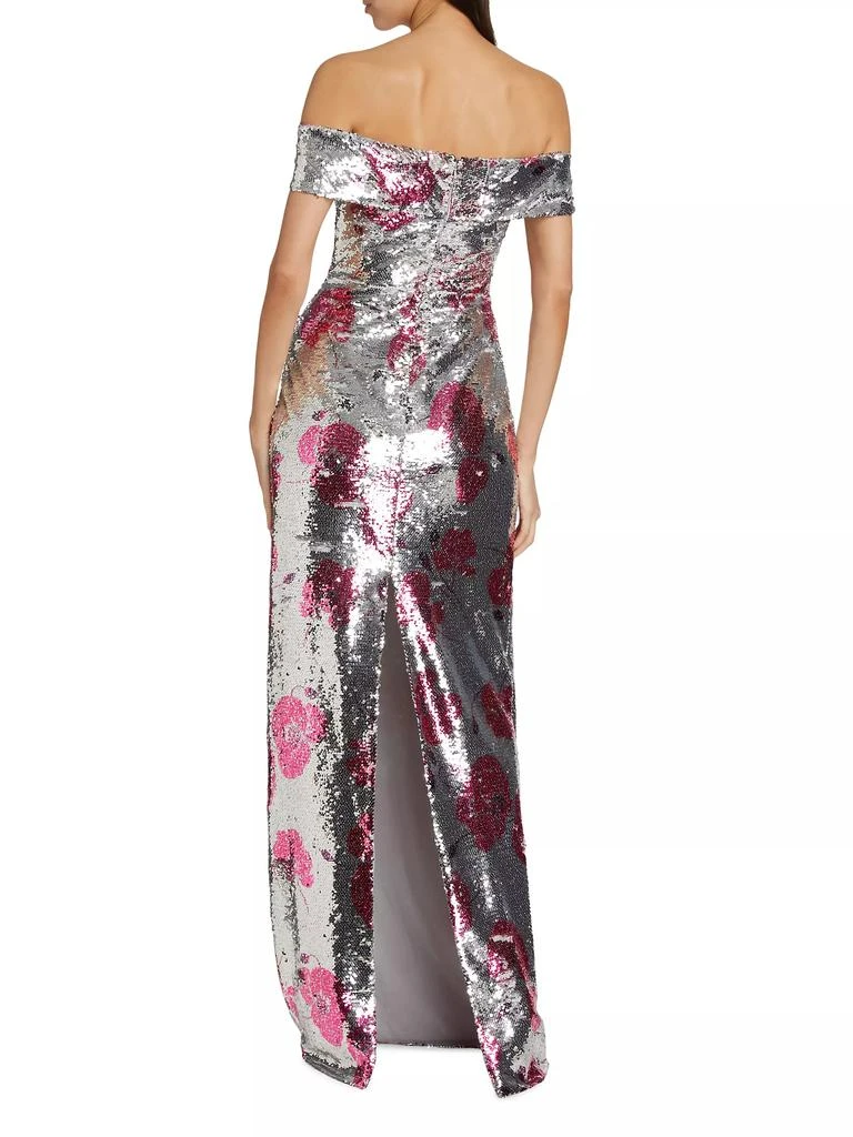 Monique Lhuillier Estelle Sequin Off-The-Shoulder Gown 5