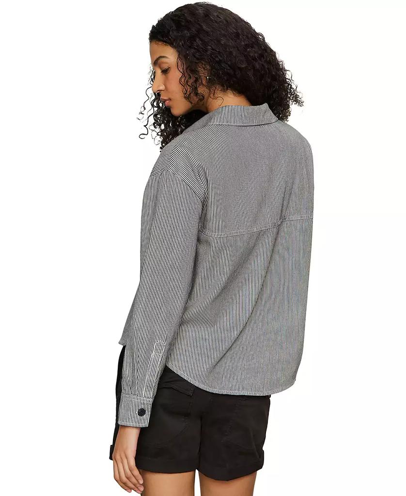 Sanctuary Women's Ivy Striped Cotton Button-Front Shirt
