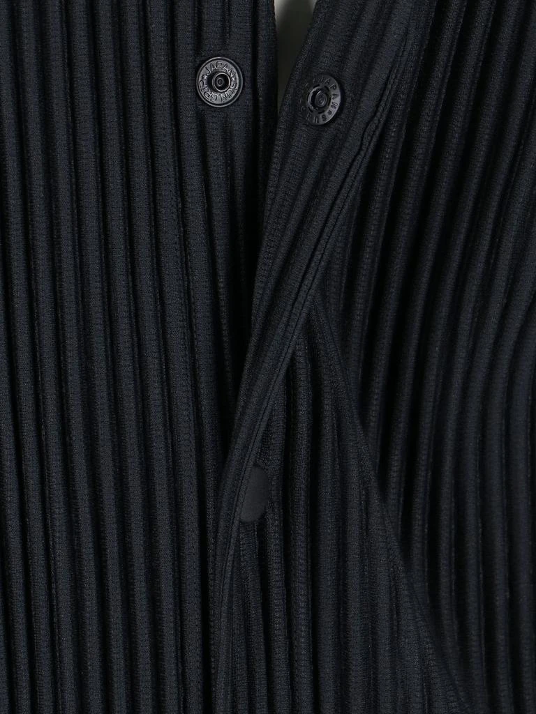 Homme Plissé Issey Miyake Homme Plissé Issey Miyake V-Neck Pleated Knit Cardigan 3