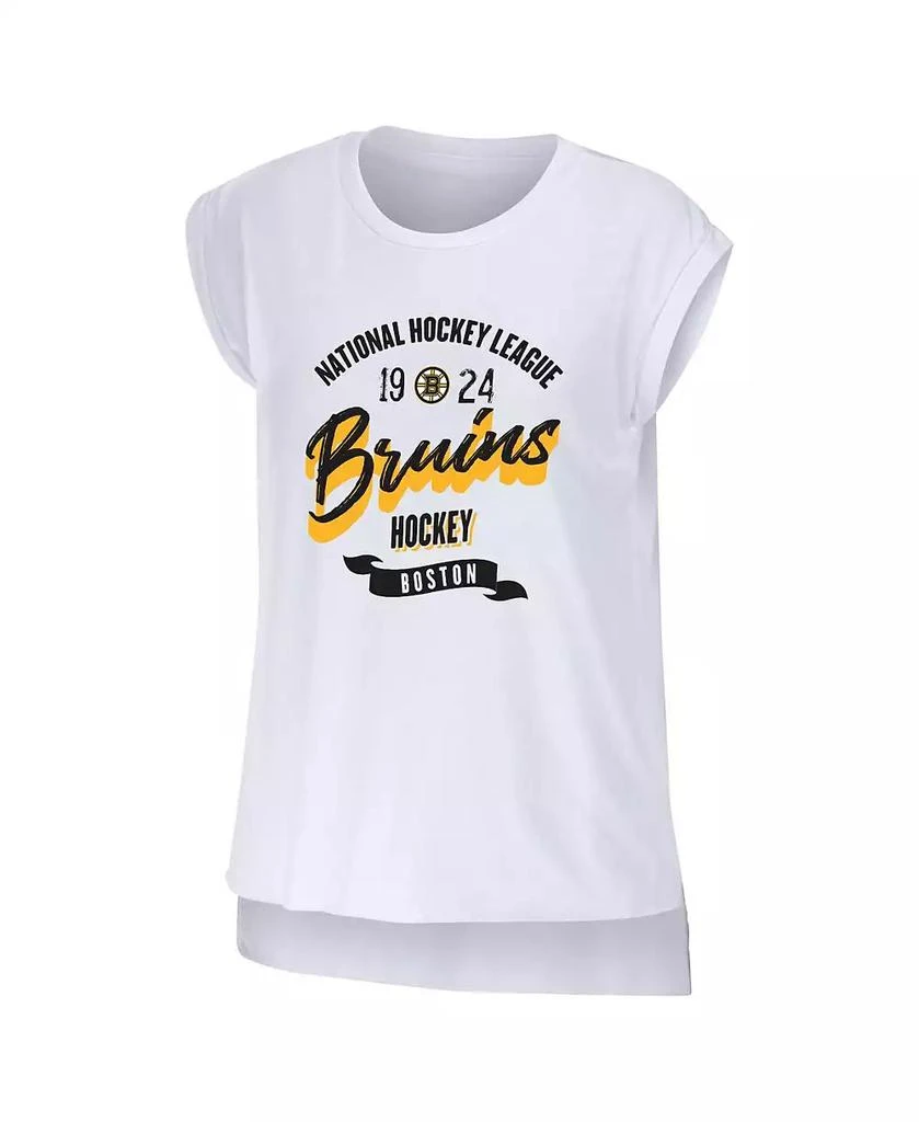 WEAR by Erin Andrews Women's White Boston Bruins Domestic Tank Top 2