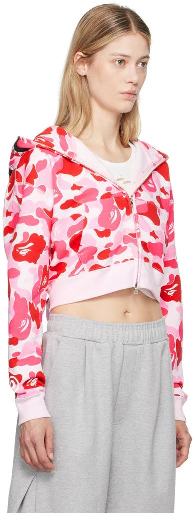 Bape Pink ABC Camo Crystal Stone Shark Hoodie 2