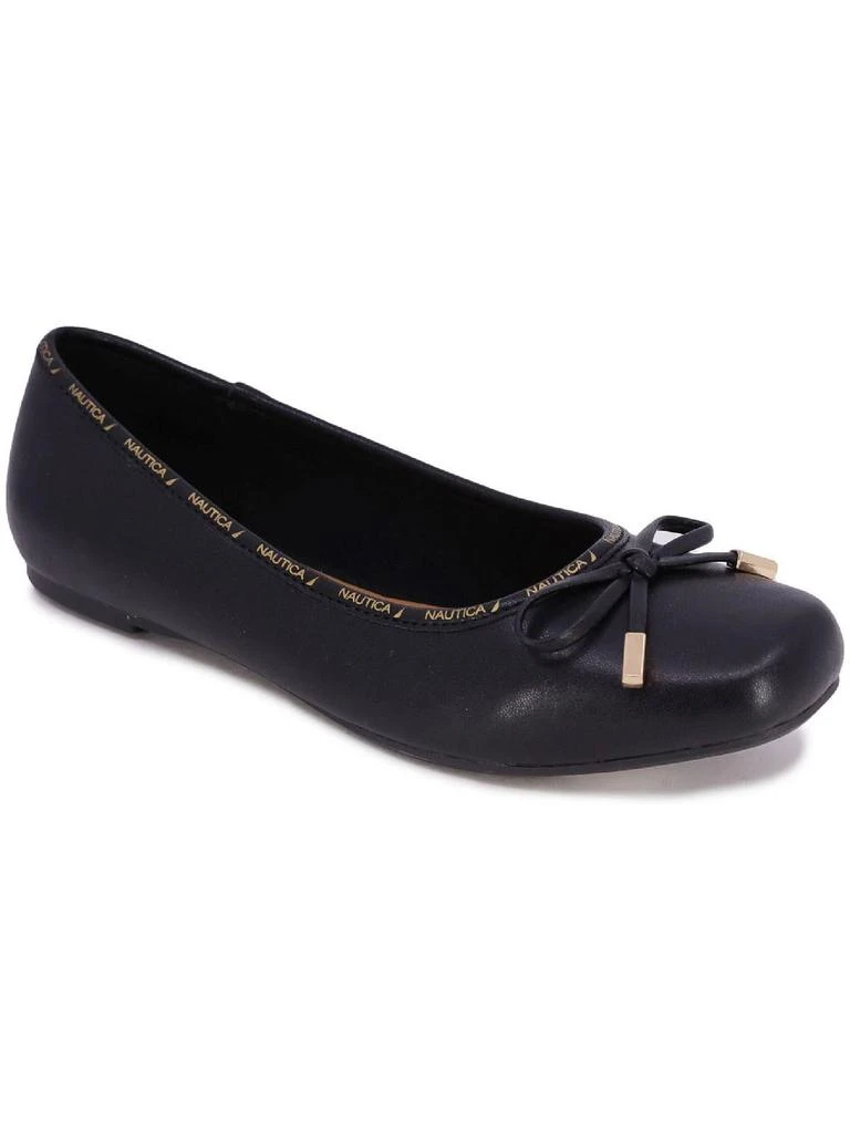 Nautica Alix Womens Leather Square Toe Ballet Flats 1