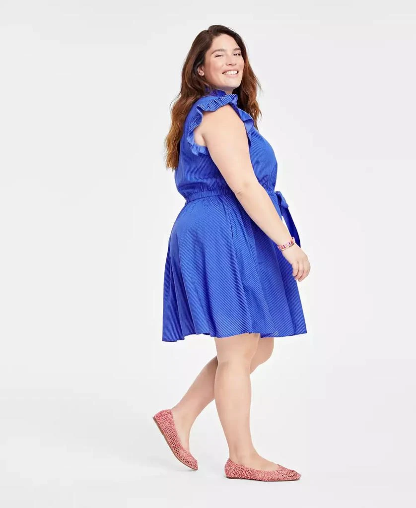 On 34th Trendy Plus Size Flutter-Sleeve Shirtdress, Created for Macy's 2