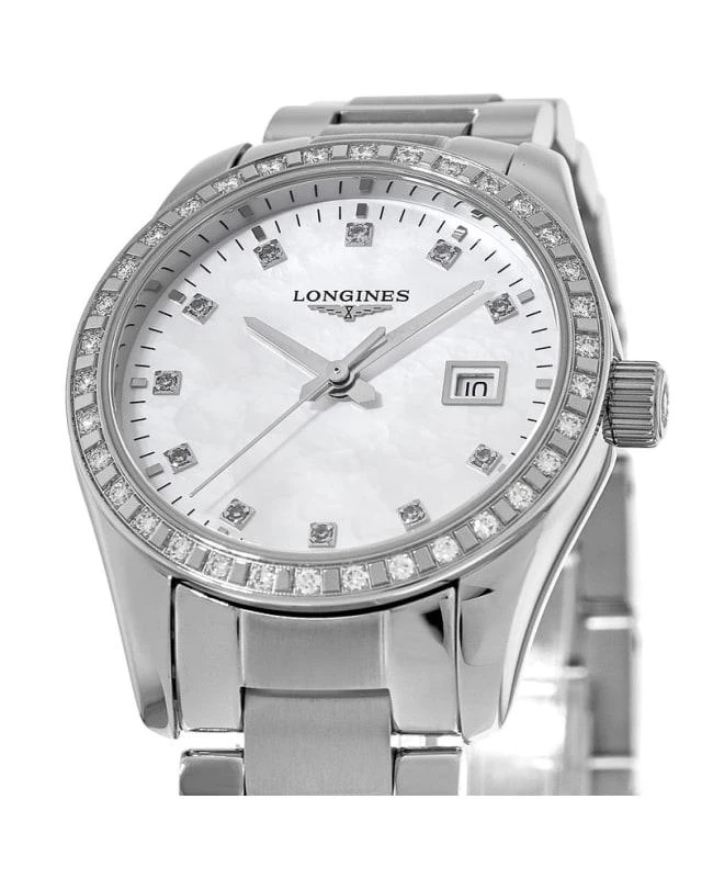 Longines Longines Conquest Classic Diamond White Mother of Pearl Dial Steel Women's Watch L2.286.0.87.6 2