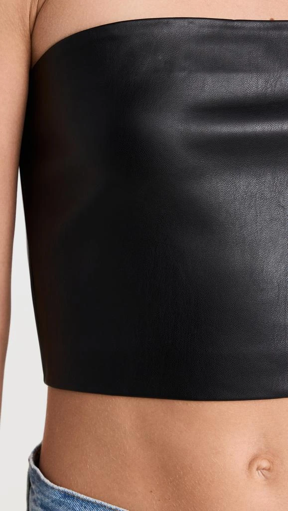 Susana Monaco Faux Leather Crop Tube Top 5