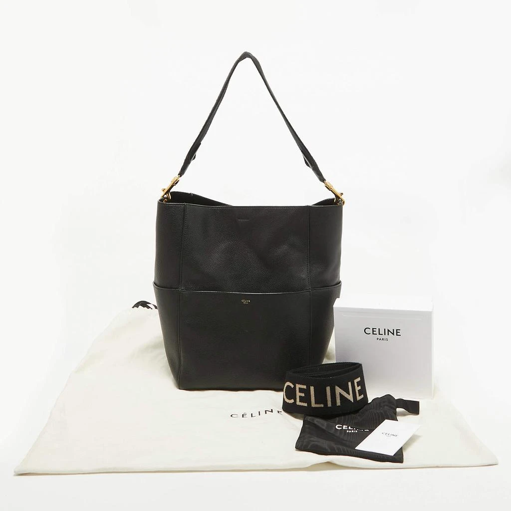Celine Celine Black Leather Sangle Bucket Bag 16