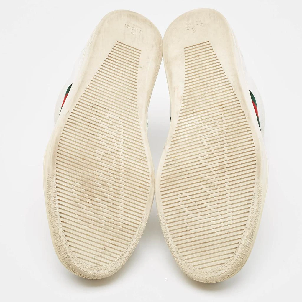 Gucci Gucci White Leather Web Detail High Top Sneakers Size 43 6