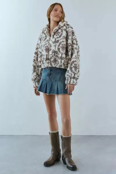 Kimchi Blue Kimchi Blue Snow Bunny Printed Piled Fleece Zip-Up Jacket 2