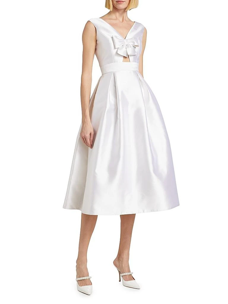 Alexia María Gracie Silk-Wool Midi-Dress 3