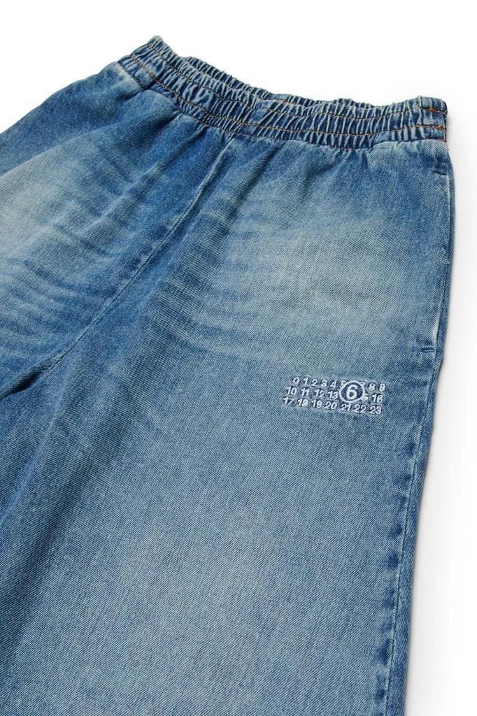 MM6 MM6 Maison Margiela Kids Logo Embroidered Wide-Leg Jeans 3