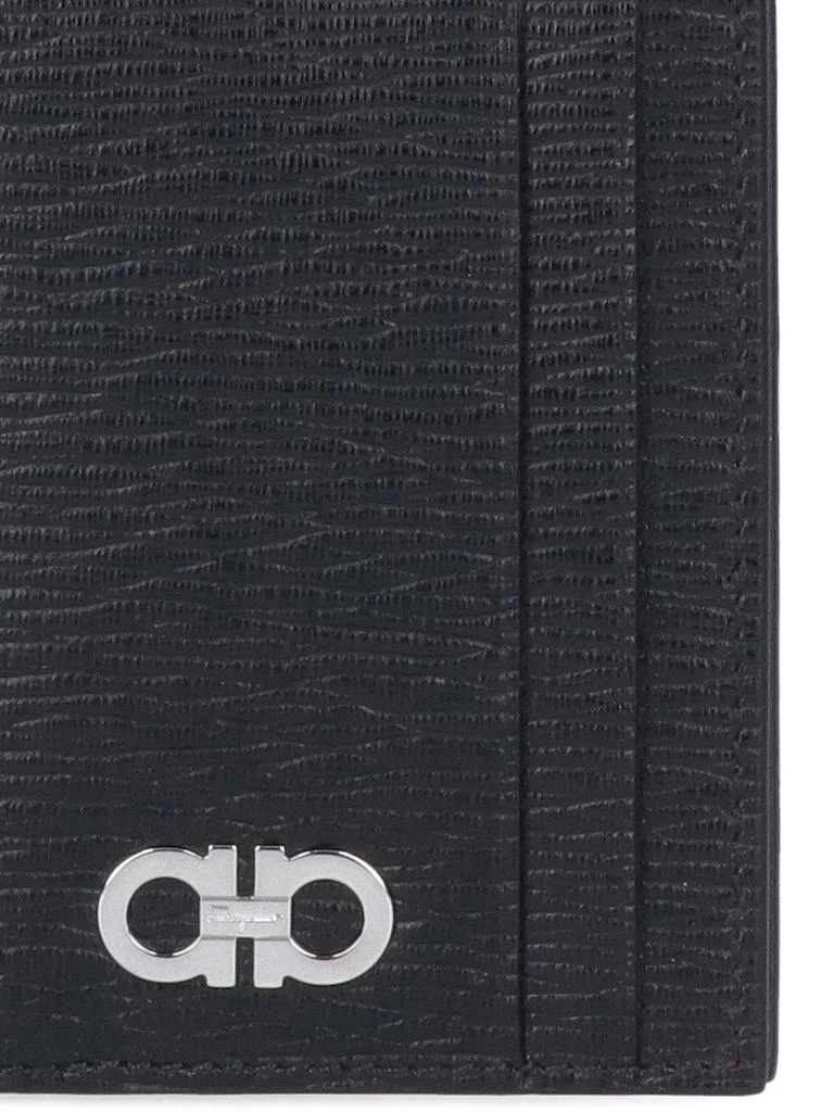 Salvatore Ferragamo 
Gancini
 Bi-Fold Wallet – Black 
Red 4