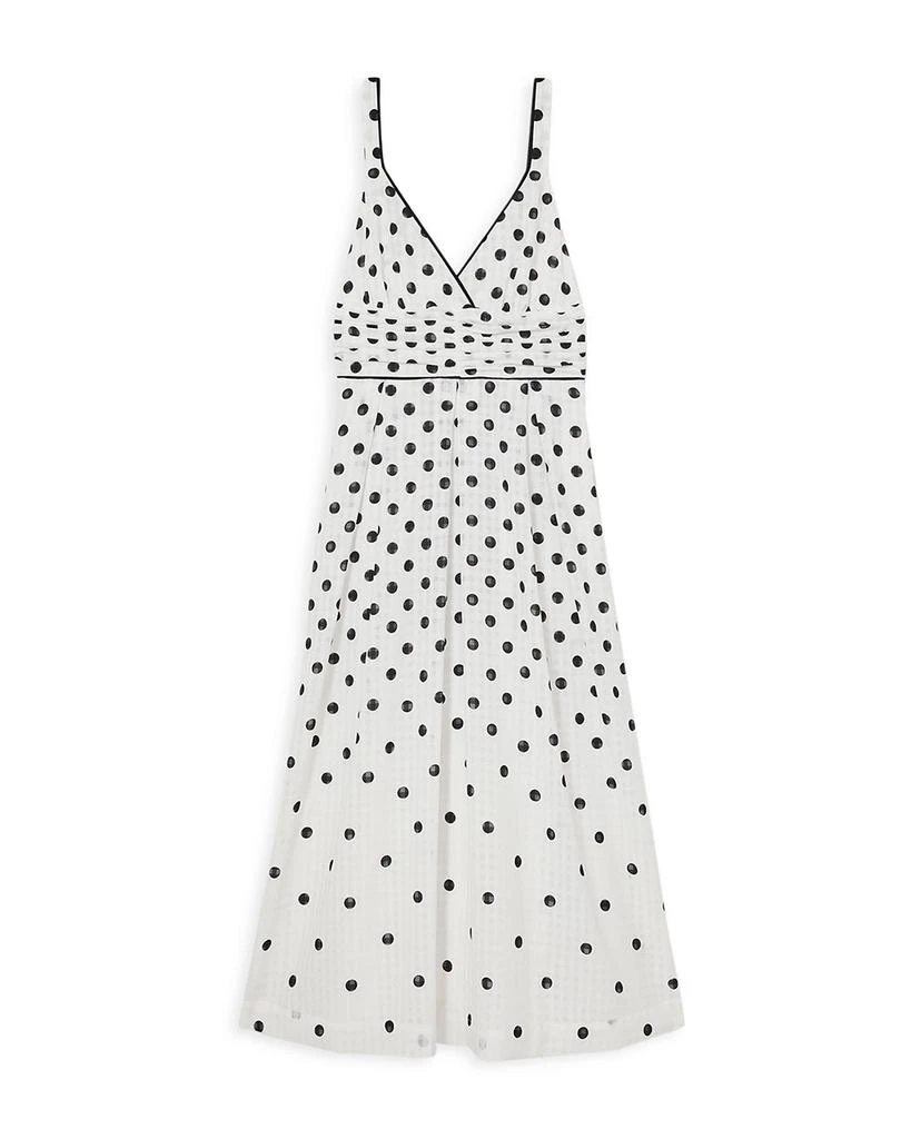 REISS Dottie Polka Dot Midi Dress 6