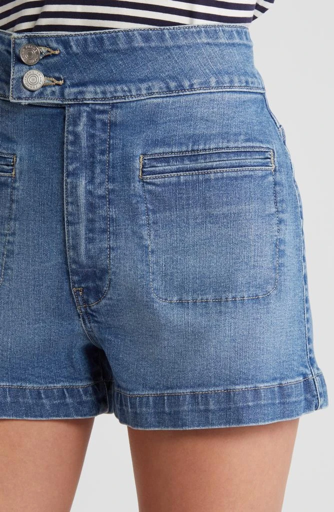 FRAME Le Hardy Welt Pocket High Waist Denim Shorts 4