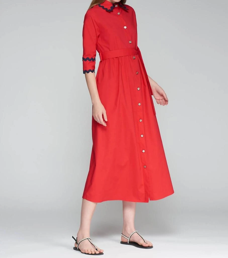 VILAGALLO Vilagallo - Natalia Rojo Popelin Dress 3