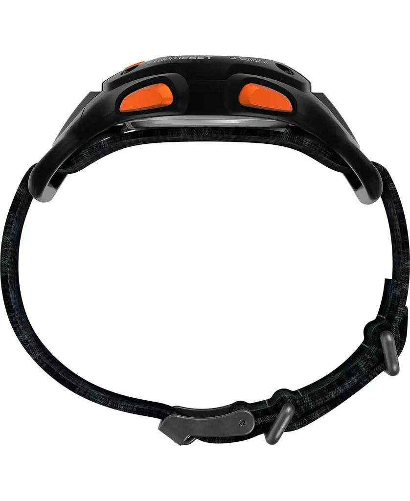 Timex Men's Quartz Digital Black Leather Watch, 38mm
