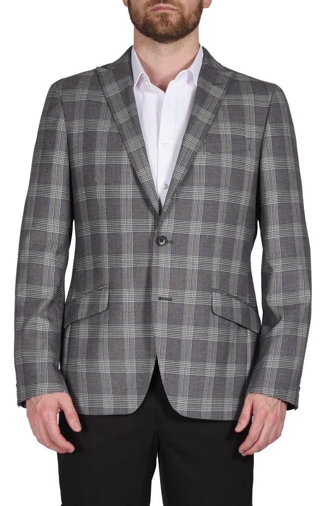 SAVILE ROW CO Gray Glen Plaid Sport Coat 1