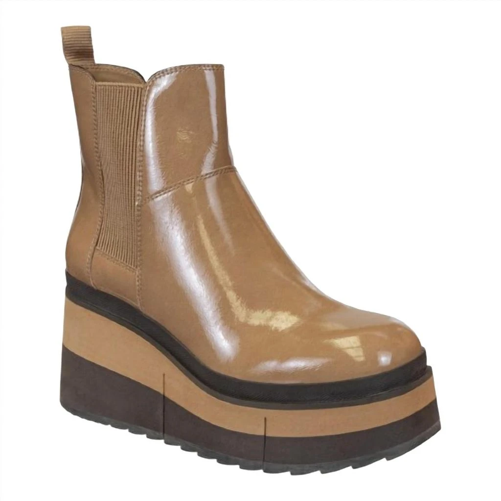 Naked Feet Women's Chelsea Platform Boots In Beige 1